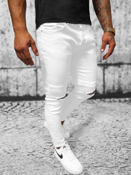 Pánské Džíny Bílé OZONEE E/5391/01