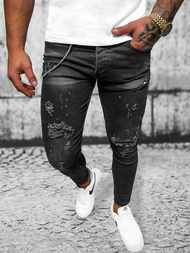 Pánské Džíny Černé OZONEE O/MB460