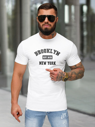 Pánské Tričko Bílé OZONEE NB/MT3134