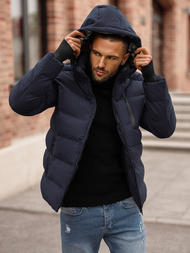 Pánská Zimní Bunda Námořnická Modřá OZONEE JS/5M756/215Z