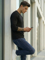 Pánské Džíny Tmavě-Modré OZONEE DO/4048/2Z