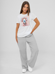 Dámské Tričko Bílo-RůžovéOZONEE JS/YJ77726