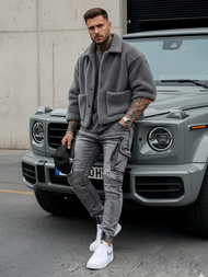 Pánské Džíny Grafitové OZONEE O/E10017Z