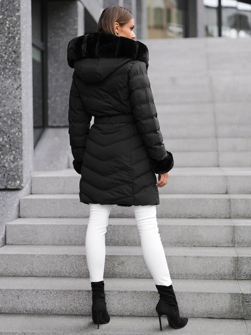 Dámská Bunda Černá OZONEE JS/5M3156/392