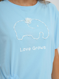 Dámské Tričko Světle-Modrá OZONEE JS/RJ77247