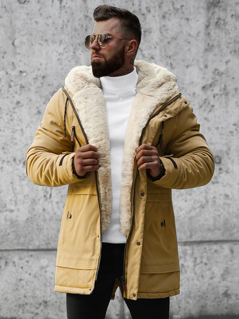 Pánská Zimní Bunda Béžová OZONEE JS/22M51/62