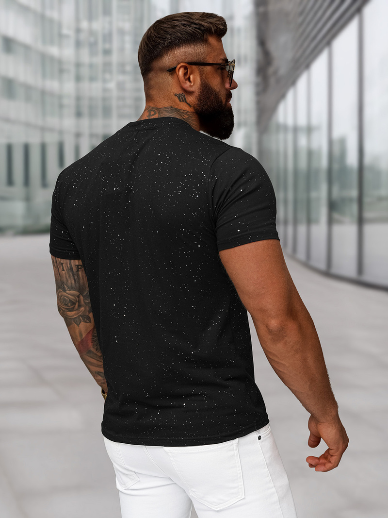 Pánské Tričko Černé OZONEE O/QQ1389