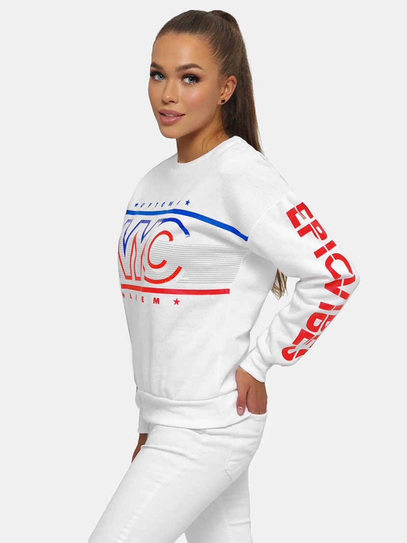 Dámská Mikina Bílá OZONEE JS/B26008