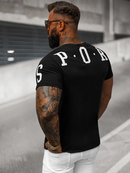 Pánské Tričko Černé OZONEE O/8T1260/3