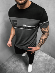 Pánské Tričko Grafitové OZONEE JS/SS11002Z