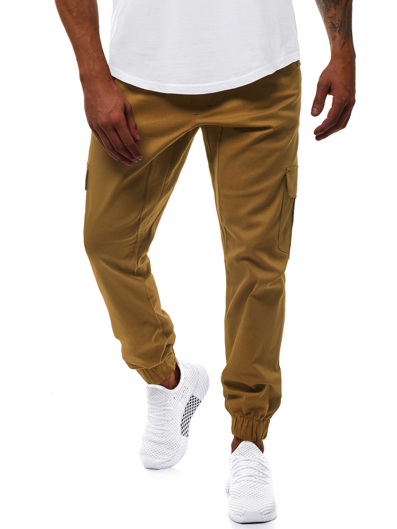Pánské Kalhoty Jogger Camelové OZONEE A/404