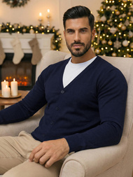 Pánský Svetr Námořnické Modré OZONEE NB/MM6006/6Z