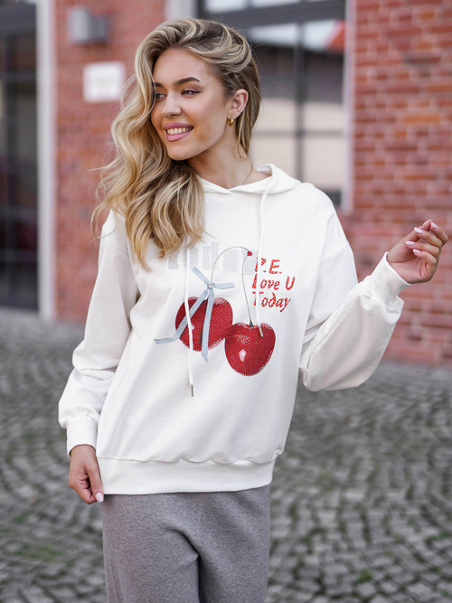 Dámská Mikina Bílá OZONEE JS/8B856/1