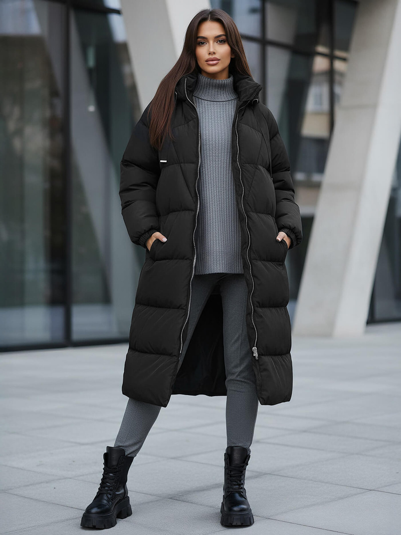 Dámská Bunda Černá OZONEE JS/5M3163/392Z