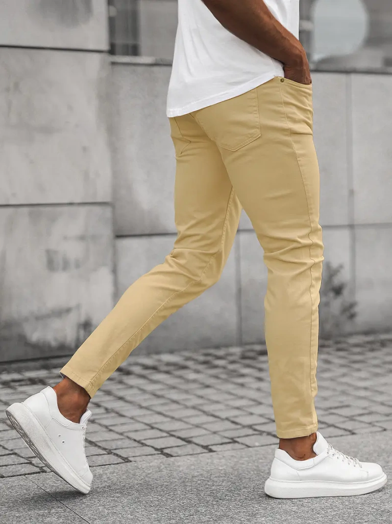 Pánské Džíny Béžové OZONEE E/5388/02