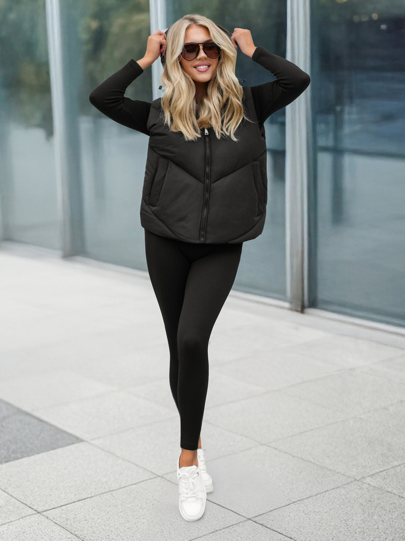 Dámská Vesta Černá OZONEE JS/16M9291/392