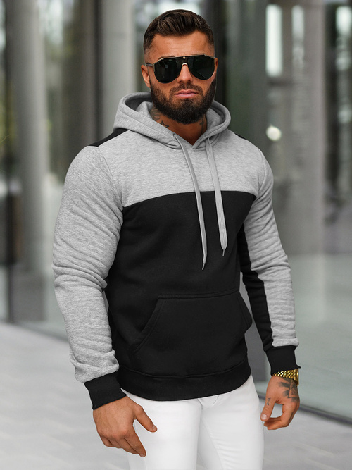 Pánská Mikina Černá OZONEE JS/8B1307/3