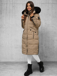 Dámská Bunda Tmavě-Béžové OZONEE O/W377