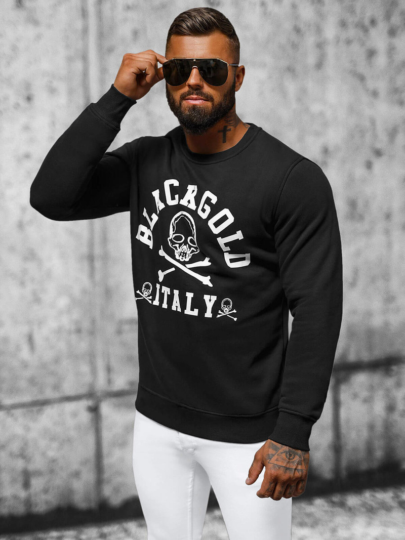 Pánská Mikina Černá OZONEE NB/MF2013