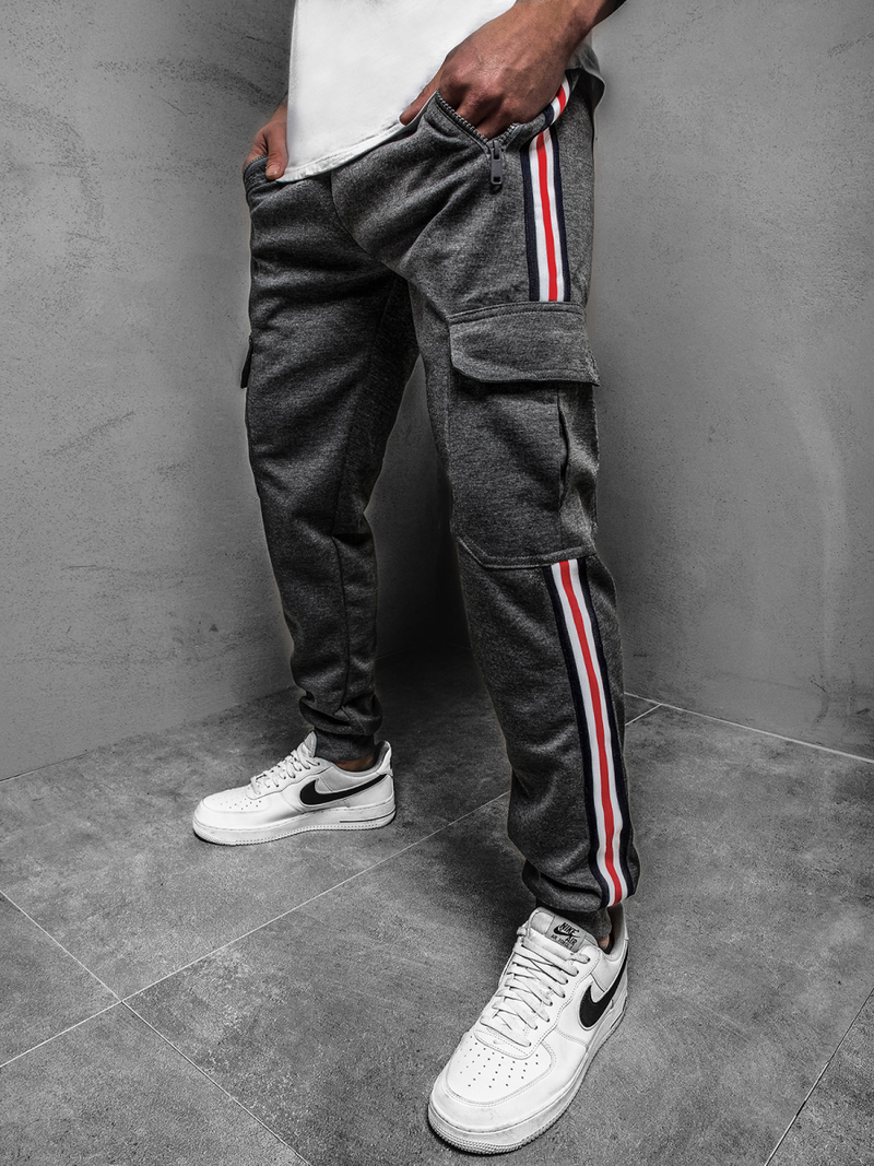 Pánské Tepláky Grafitové OZONEE JS/JZ11009Z