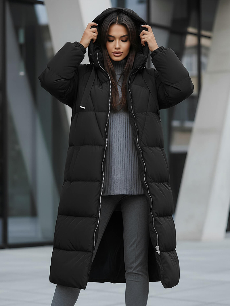 Dámská Bunda Černá OZONEE JS/5M3163/392Z