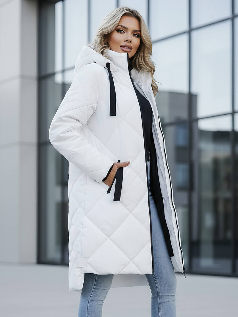 Dámská Bunda Bílá OZONEE JS/5M3168/281Z