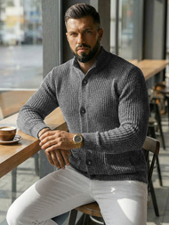 Pánský Svetr Grafitový OZONEE NB/MM6020/3Z