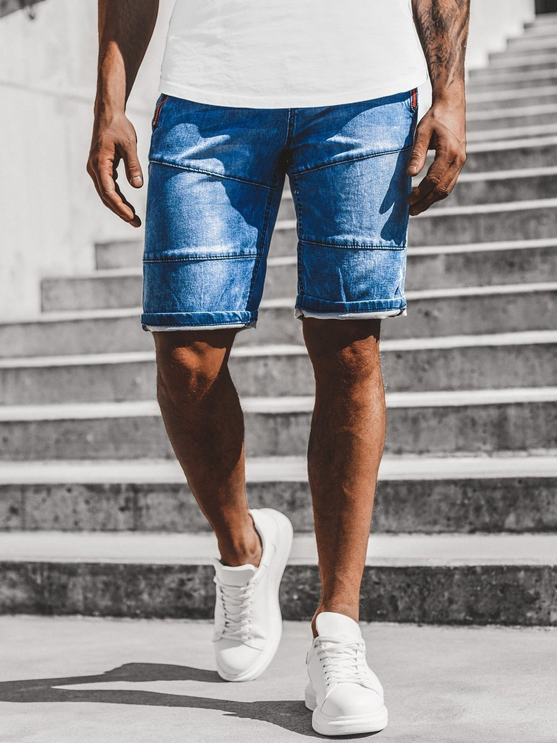 Pánské džínové kraťasy Modré OZONEE RF/HY348