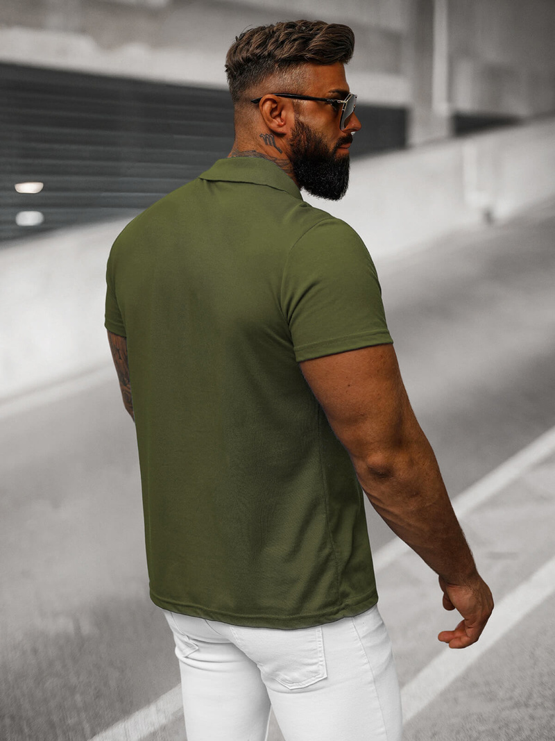 Pánské Polo Tričko Zelené OZONEE JS/8T80/29Z