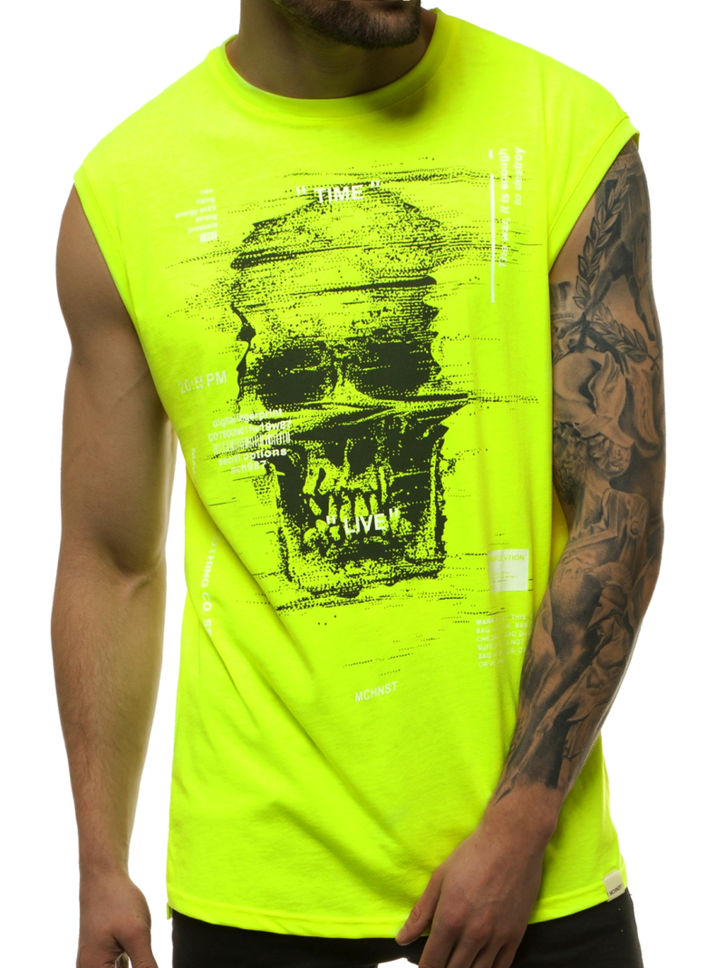Pánské Tílko Žlutý-neon OZONEE MACH/M1212