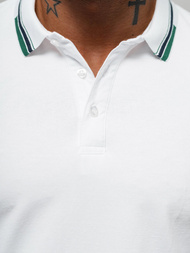 Pánské Polo Tričko Bílé OZONEE O/DA736