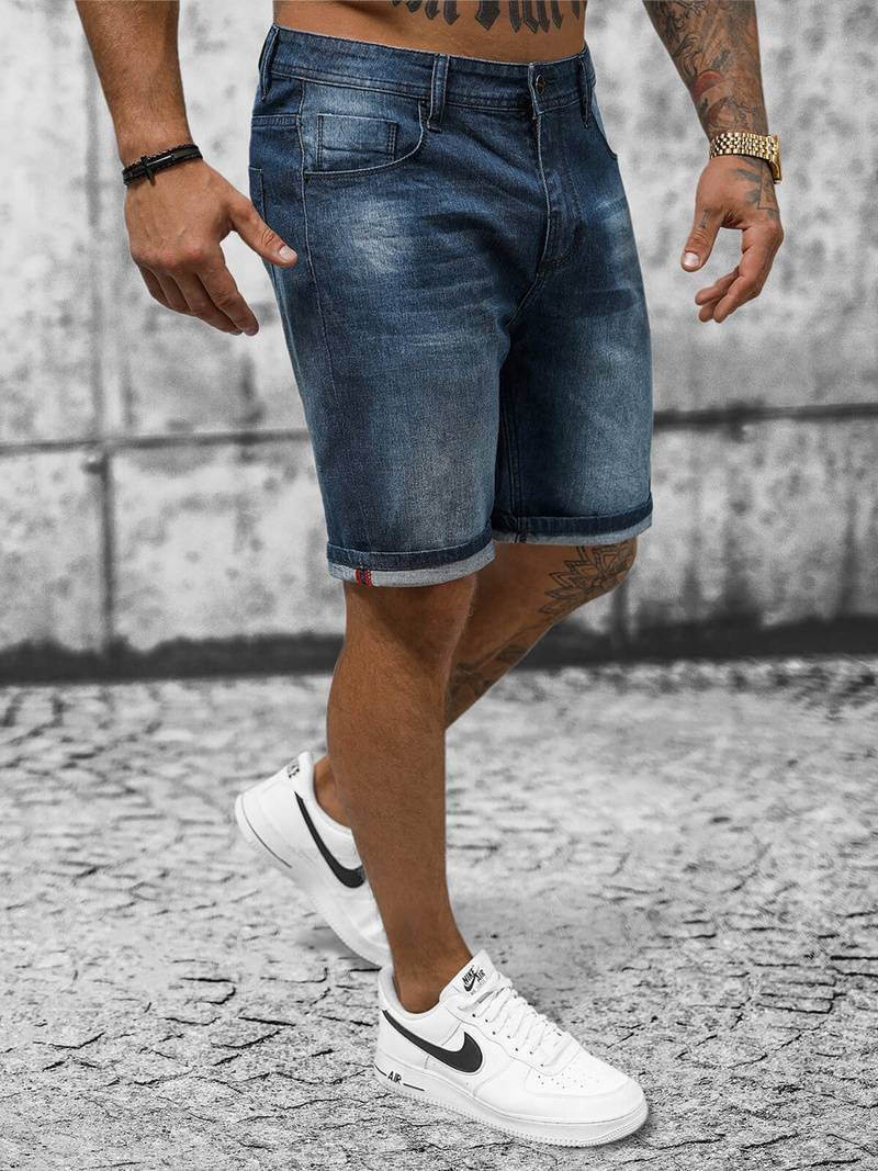 Pánské Džínové Kraťasy Tmavě-Modré OZONEE NB/MP0264BS