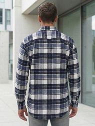 Pánská Košile Námořnická Modřá OZONEE V/V175Z