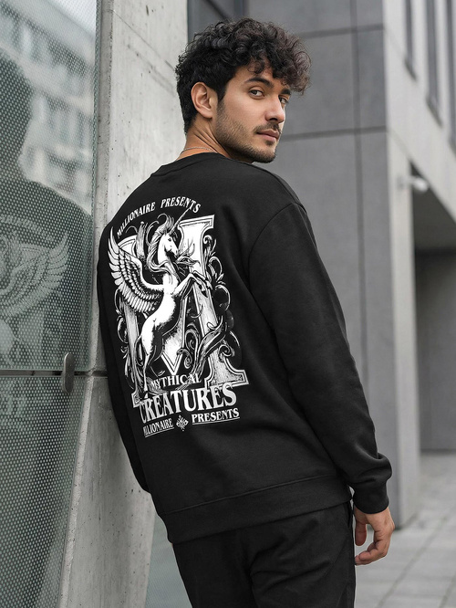 Pánská Mikina Černá OZONEE JS/65B3919/3Z