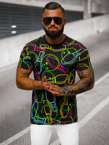 Pánské Tričko Černé OZONEE O/T1272/3