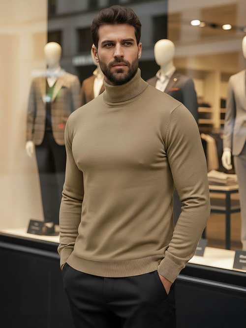 Pánský Svetr Camelový OZONEE V/V24504