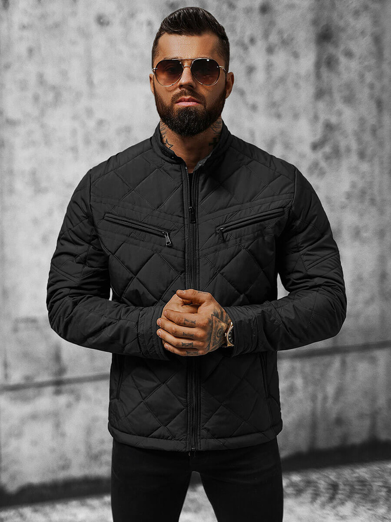 Pánská Bunda Černá OZONEE JS/22M309/392