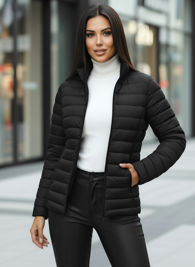 Dámská Bunda Černá OZONEE JS/16M9109/392Z