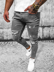 Pánské Džíny Grafitové OZONEE O/MB459