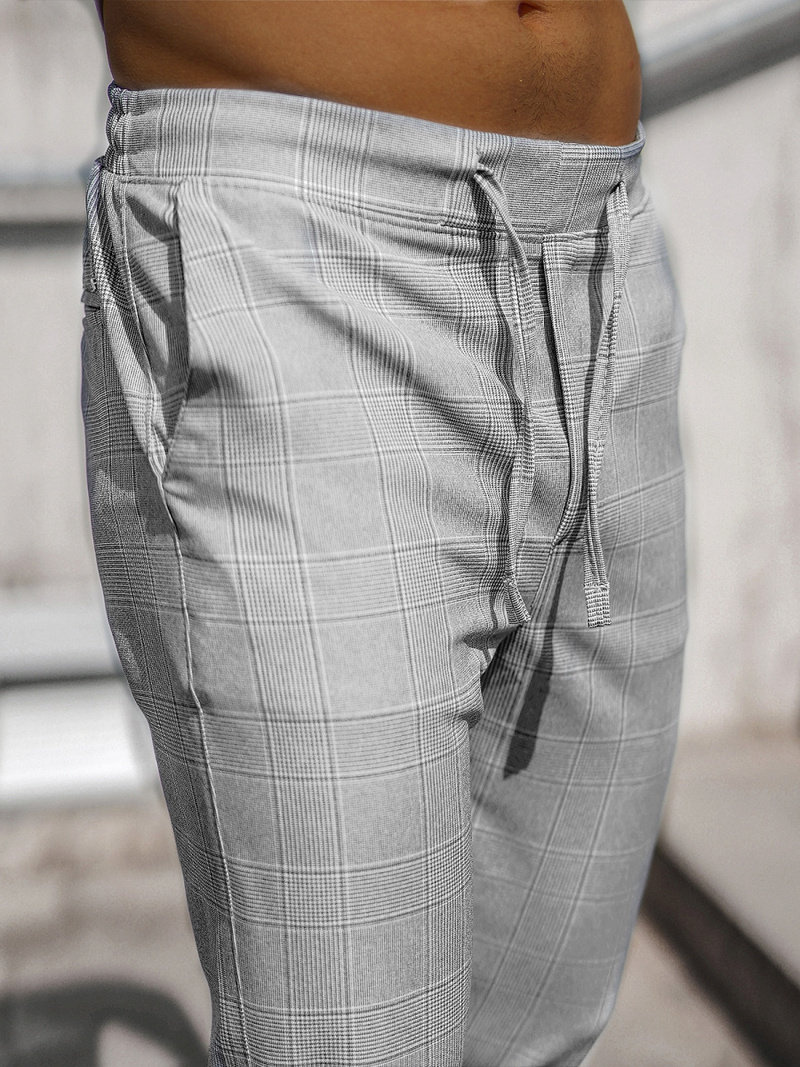 Pánské Chino Kalhoty Šedé OZONEE DJ/2296/22Z