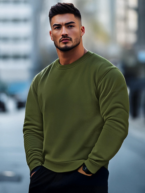 Pánská Mikina Khaki OZONEE JS/2001-10Z