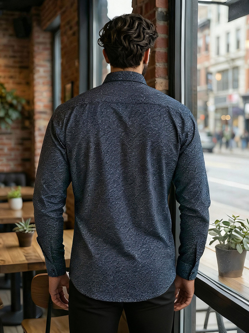 Pánská Košile Námořnická Modřá OZONEE V/V186Z