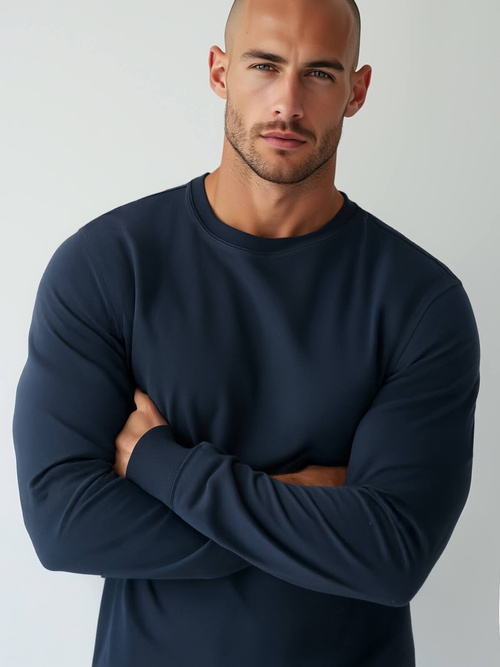 Pánská Mikina Námořnická Modřá OZONEE JS/2001-10Z