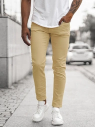 Pánské Džíny Béžové OZONEE E/5388/02