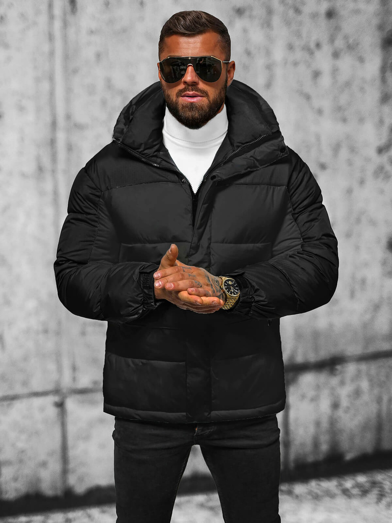 Pánská Bunda Černá OZONEE JS/31M5008