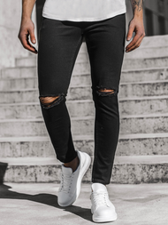 Pánské Džíny Černé/2 OZONEE DP/585