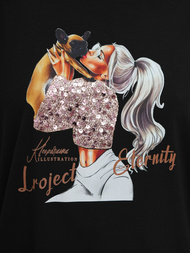 Dámské Tričko Černé OZONEE JS/95T2575/3