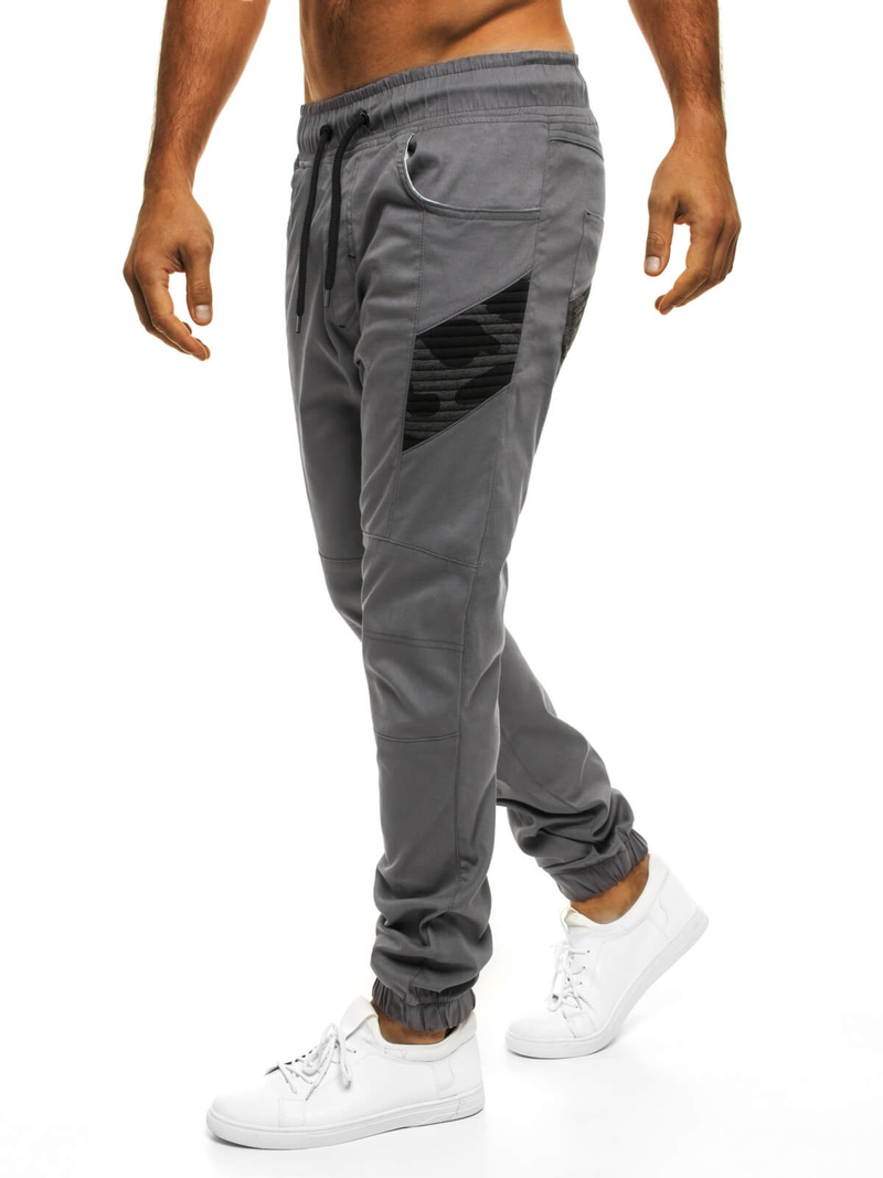 Pánské Kalhoty Jogger Šedé OZONEE A/706