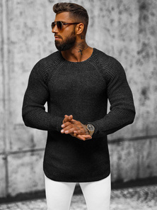 Pánský Svetr Černý OZONEE L/2492