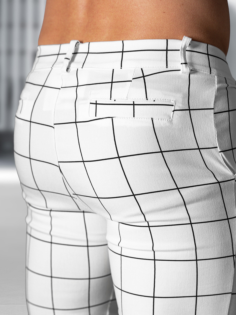 Pánské Chino Kalhoty Bílé OZONEE O/P4009Z